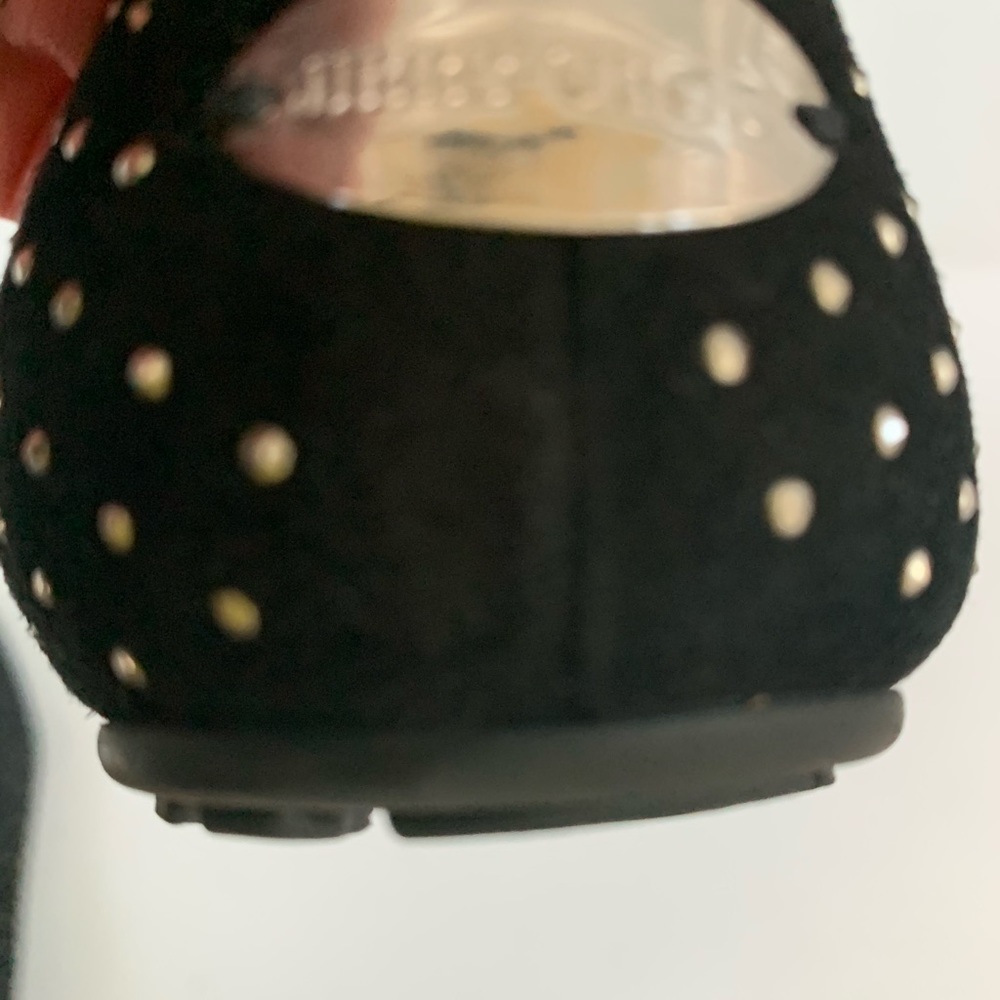 Jimmy Choo Suede Studded Accent Flats - Picture 8 of 11